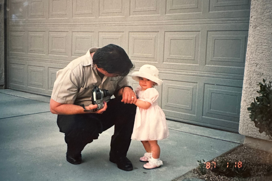 little girl and her dad