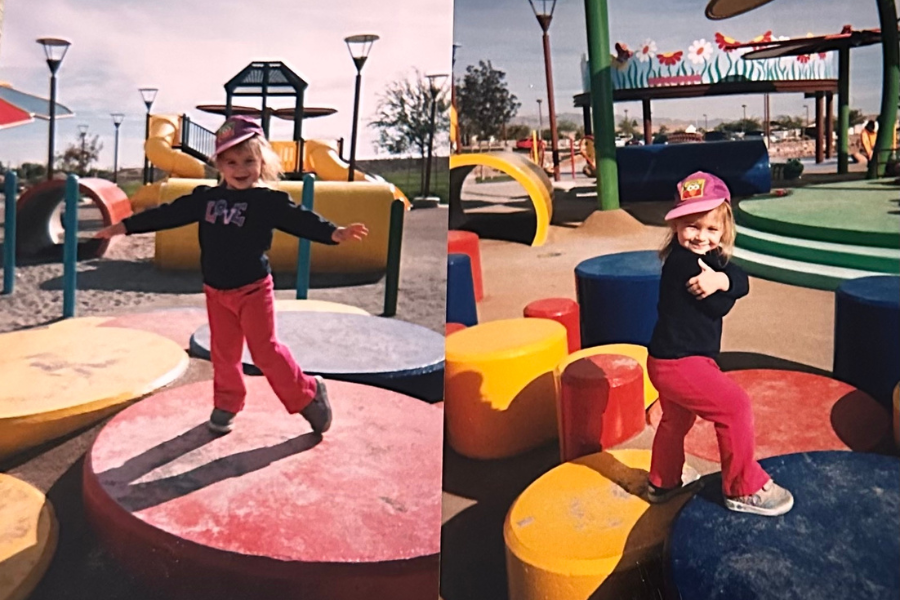 little girl in a playground