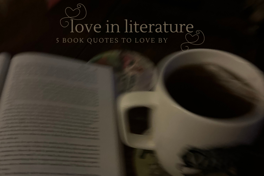 blurry picture of a teacup and a book, love