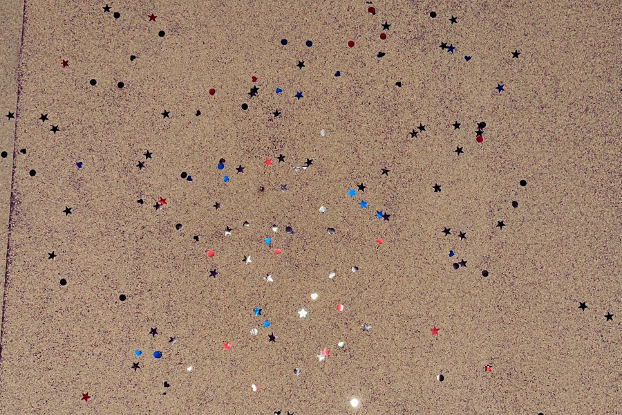 picture of confetti on floor, daydream