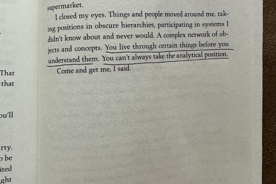 a quote underlined in a book