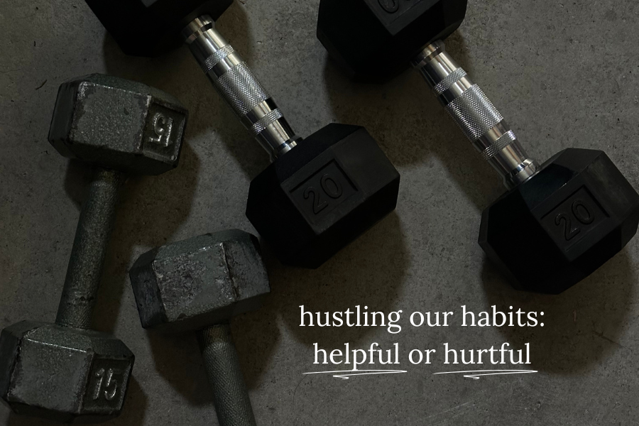 hustling our habits helpful or hurtful two sets of weights